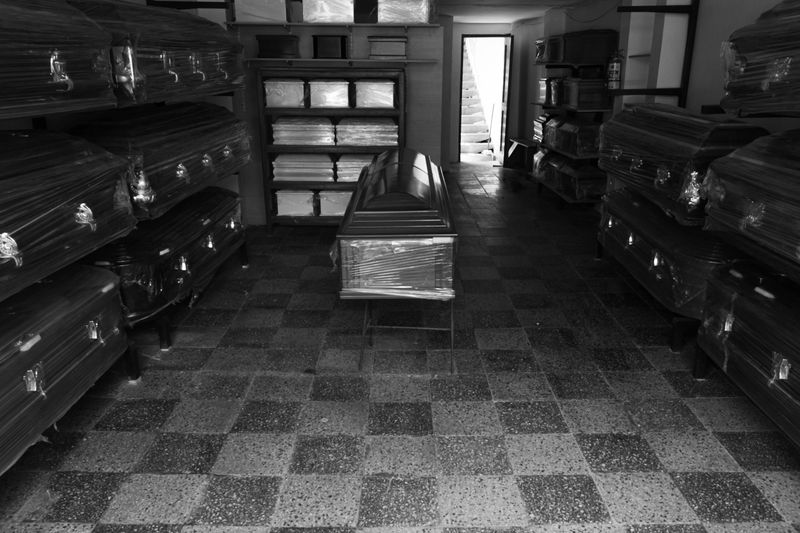 © Ahimsa - Coffin store on Calle Colón. Loja- Ecuador