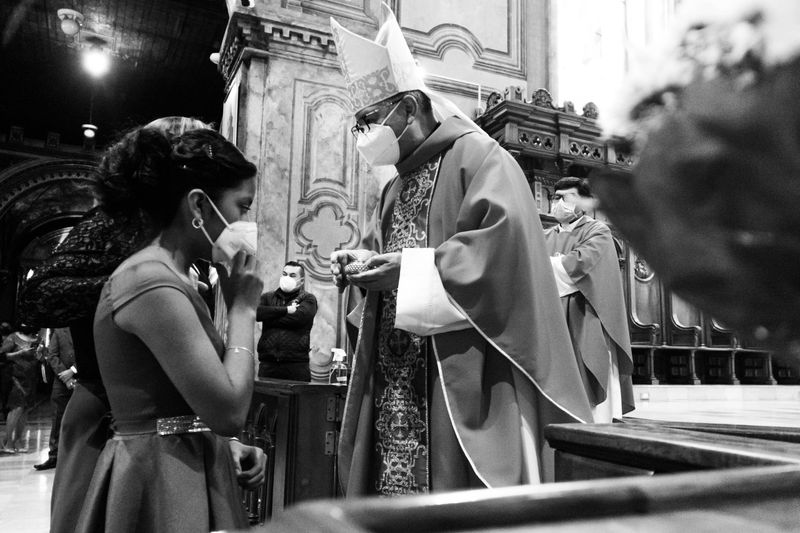 © Ahimsa - Confirmation sacrament in the church "La Catedral". June 2020. Loja-Ecuador.