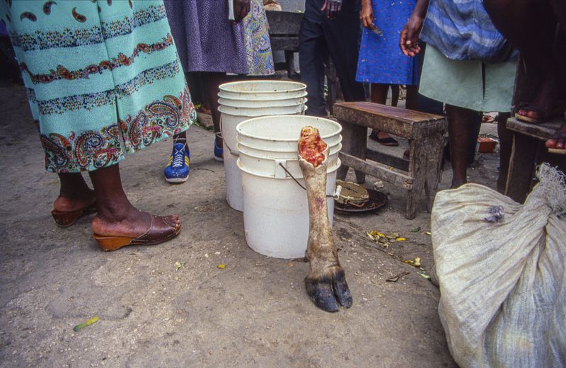 © Steven Edson - Cow leg for sale at the open air food market in Savanna le Mar, Jamaica