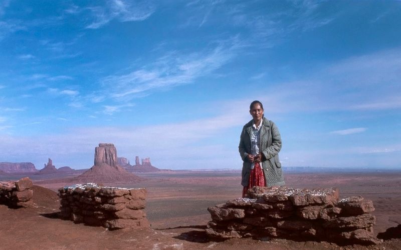 © Steven Edson - Navajo woman selling silver jewelry. Monument Valley, Utah