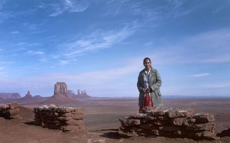 © Steven Edson - Navajo woman selling silver jewelry. Monument Valley, Utah