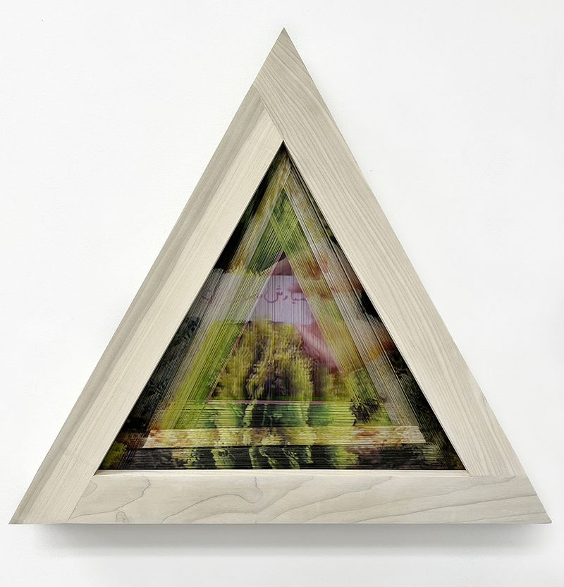 © Mona Bozorgi - Sarv, 2025, Archival inkjet print on silk fabric.