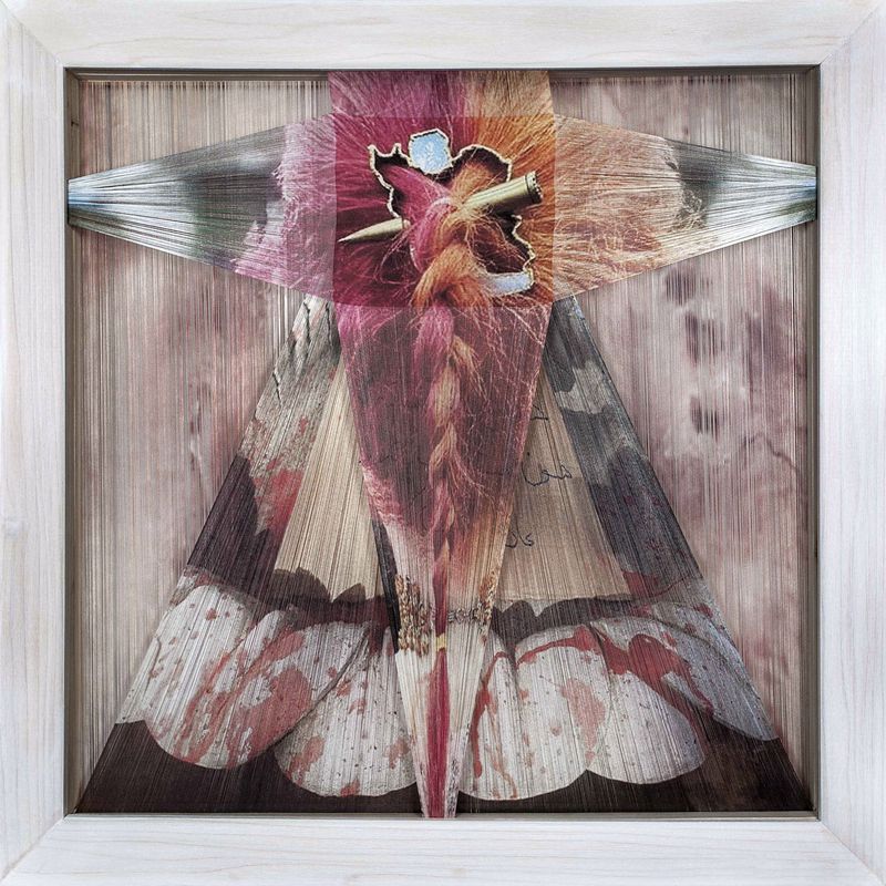 © Mona Bozorgi - Unbidden, From Threads of Freedom series, 2023, Archival inkjet print on silk fabric, 20 x 20 in.