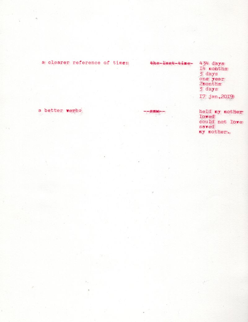 © Cheryl  Mukherji - Image from the The Last Time photography project