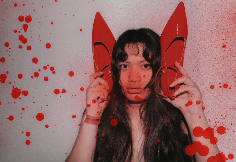 © Bienyl Huelgas - red heels, blood splatter, womanhood