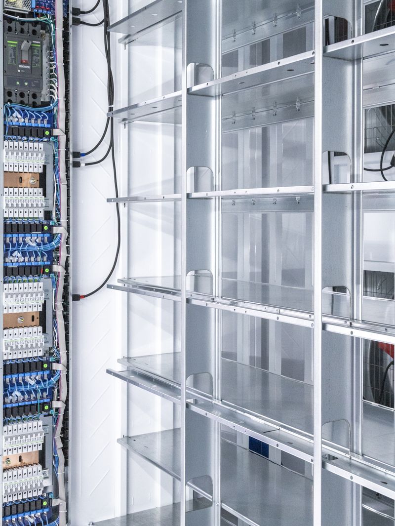 © Enka Springub - Empty mining container exhibited at BTC Prague, Europes biggest Bitcoin convention.