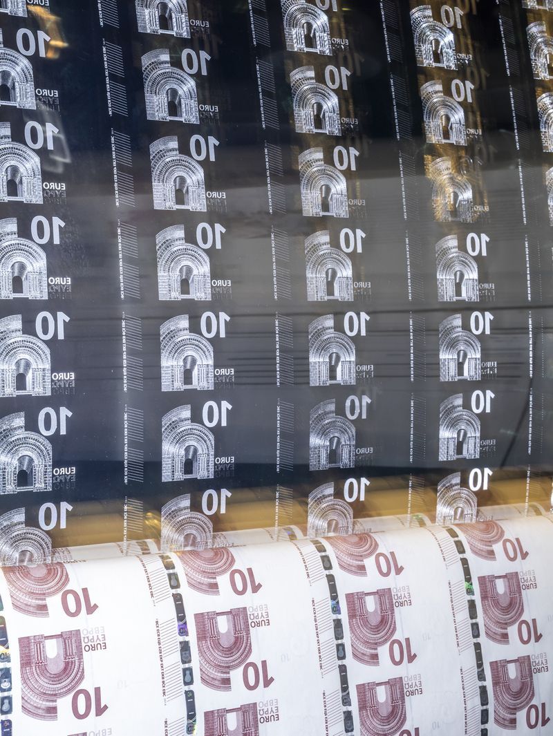 © Enka Springub - Printing plate for ten Euro banknotes at the Money Museum of the Deutsche Bundesbank, Frankfurt am Main.