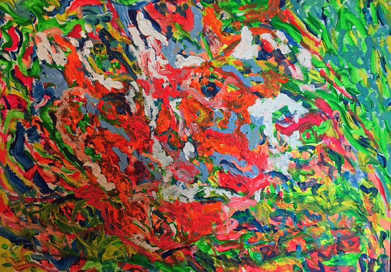 © John Perivolaris - Original Painting by Frankie Robertson, 2019. Frankie’s eyes are the same eyes I see emerging from many of his paintings.