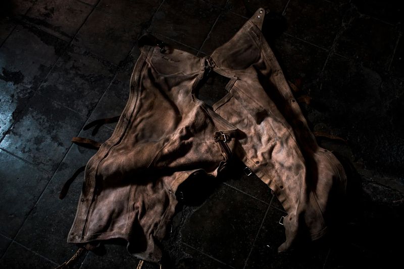 © Yael Martínez - Trail of skin. Leather chaps of Jose Angel Campos Cantor.