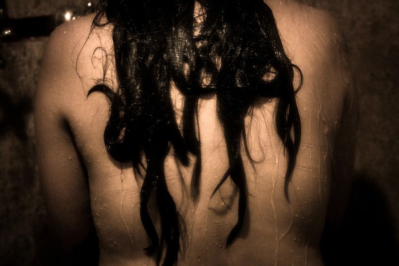 © Yael Martínez - Tears. Lucero Granda (my wife) taking a shower at home. Taxco Guerrero Mexico.