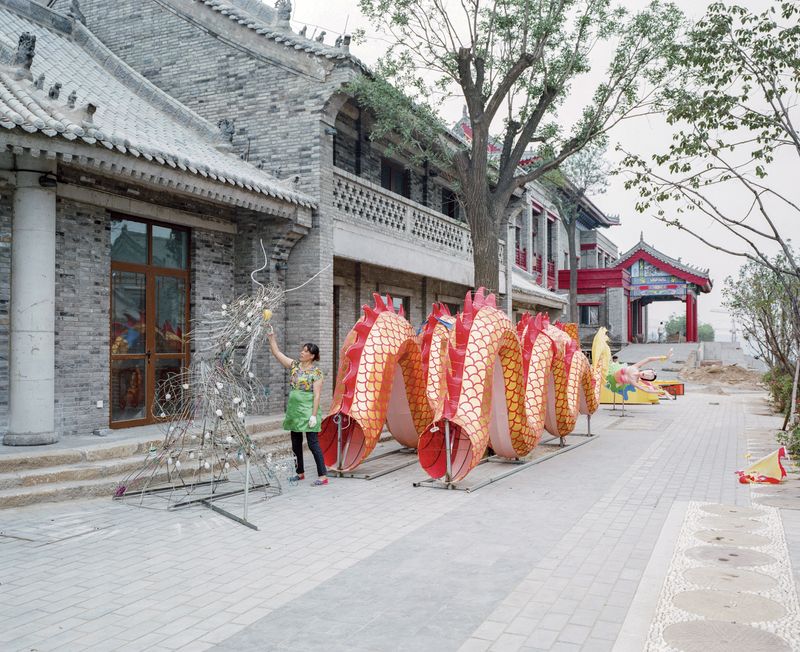 © Pan Wang - women decorating "dragon lantern"Tongguan, Shaanxi Province, China.