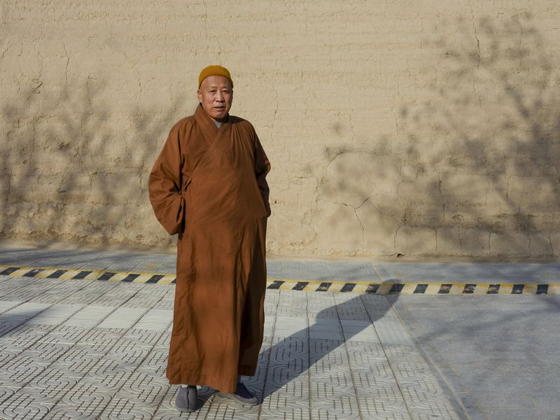 © Pan Wang - A monk.at the Leitai Han Tomb Scenic Area in Wuwei City, Gansu Province, China, March 18, 2025.
