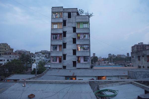 © Raffaele Petralla - The building were third sex community of Mirpur-Ek lives. They are ten people in two rooms. Dhaka city.