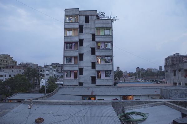 © Raffaele Petralla - The building were third sex community of Mirpur-Ek lives. They are ten people in two rooms. Dhaka city.