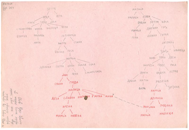 © Marija Mandic - (Fictional) matrilinear family tree, 2021