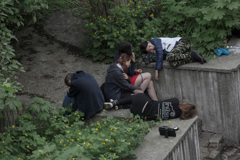© Marek M. Berezowski - Teenagers after a party in the city center, Donetsk, actually Donetsk People's Republic, 2017