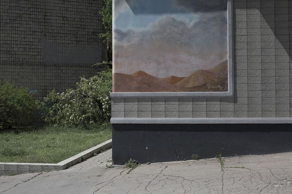 © Marek M. Berezowski - The Donbass tailing "moon's landscape" mural, Donetsk, actually Donetsk People's Republic, 2017