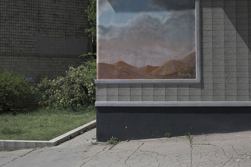 © Marek M. Berezowski - The Donbass tailing "moon's landscape" mural, Donetsk, actually Donetsk People's Republic, 2017