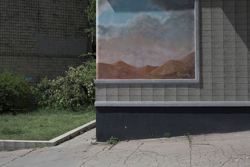 © Marek M. Berezowski - The Donbass tailing "moon's landscape" mural, Donetsk, actually Donetsk People's Republic, 2017