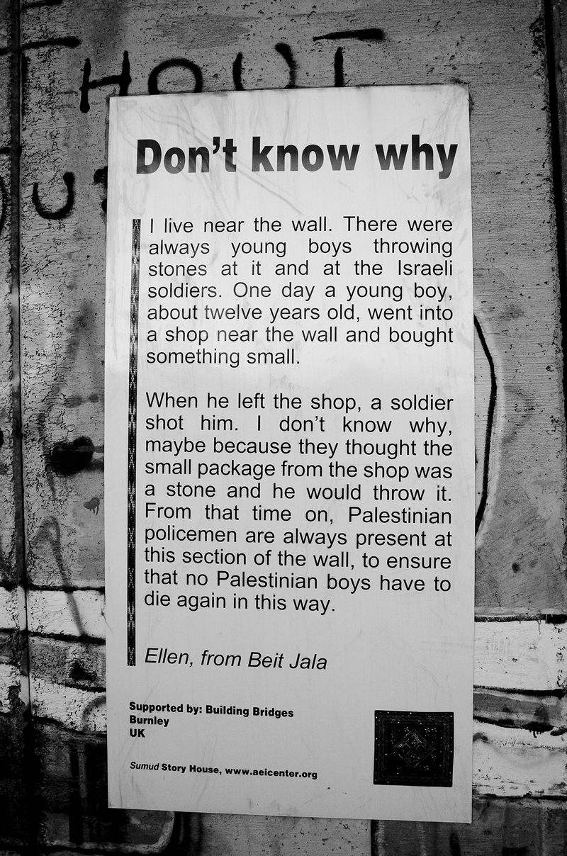 © Linda Vukaj - Stories on the wall, Palestinian side
