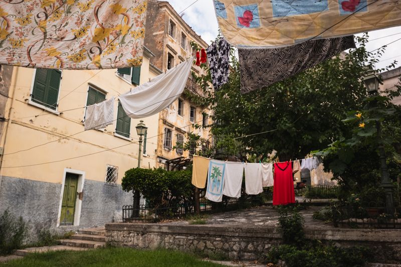 © Christopher Jones - Hanging laundryCampiello, Corfu Town.Laundry hangs between residential buildings in the old quarter.