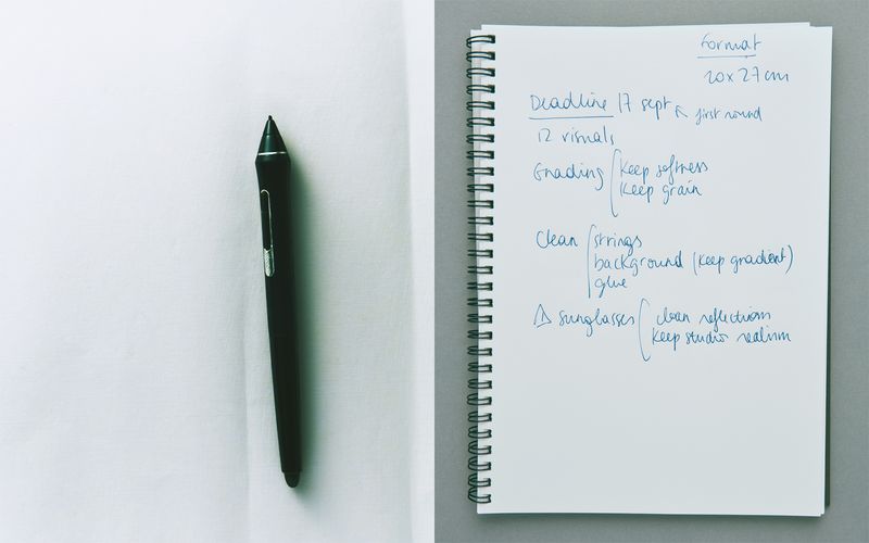 © Margaux Roy - 1. A stylus / 2. Guidelines