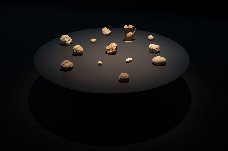 © Tova Katzman - 12 lumps of clay and 1 vessel harvested from Sometimes Island