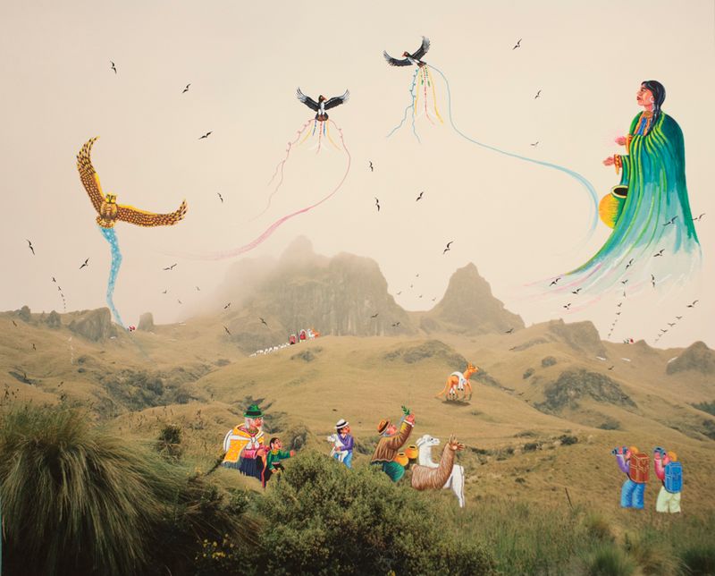 © Karen Miranda-Rivadeneira - springtime, oil paint intervention of Luis Toaquiza