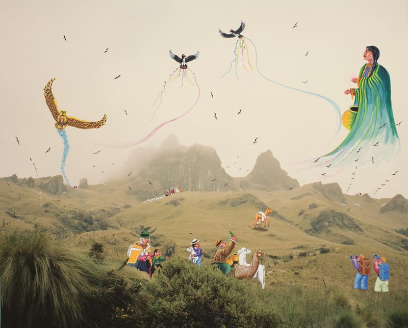 © Karen Miranda-Rivadeneira - springtime, oil paint intervention of Luis Toaquiza