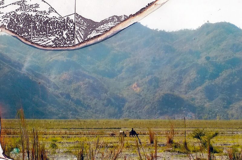 © Ryan Mitchell - False Landscapes, 4x6, Collage and mix media