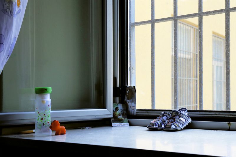 © Francesca Pompei - A corner in a cell of the kindergarten area of the women's section of Rome's Rebibbia prison.