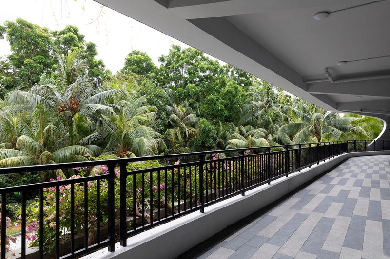 © Francesca Pompei - An architectural perspective of a terrace in a private building.