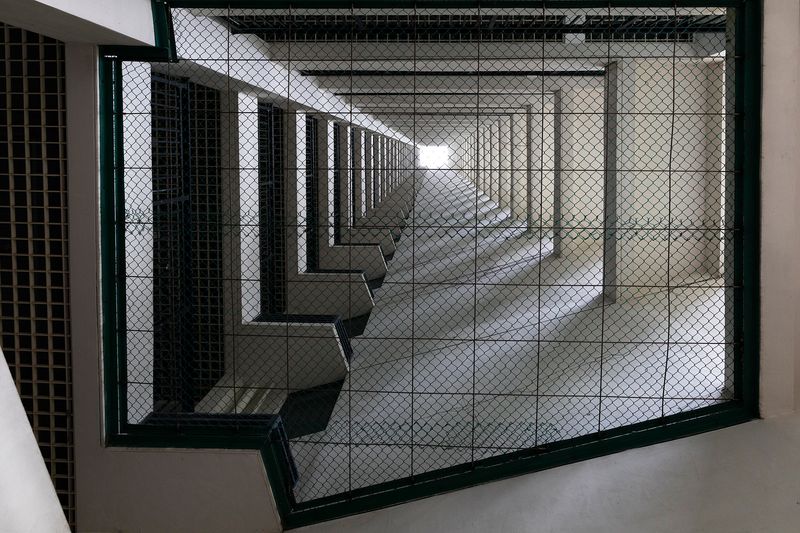 © Francesca Pompei - A perspective of an inner staircase of a building in the blocks in the centre of Forest City.