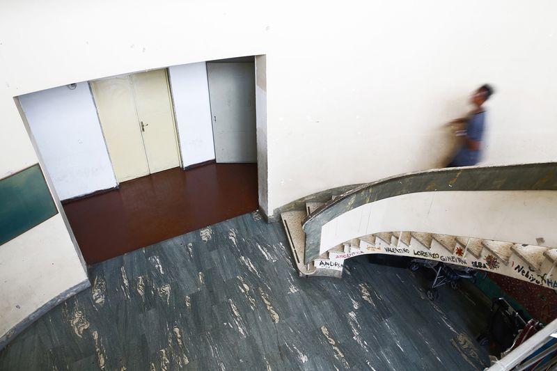 © Francesca Pompei - A persepective of the interiors   of La Stampa' building,  former newspaper tipography in the Tiburtino district