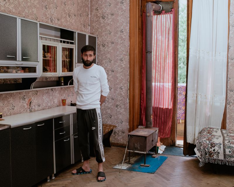 © Jana Islinger - Mako, IDP from Abkhazia. Fled in 1992 and lives now in this abandoned soviet sanatorium in Tskaltubo, Georgia