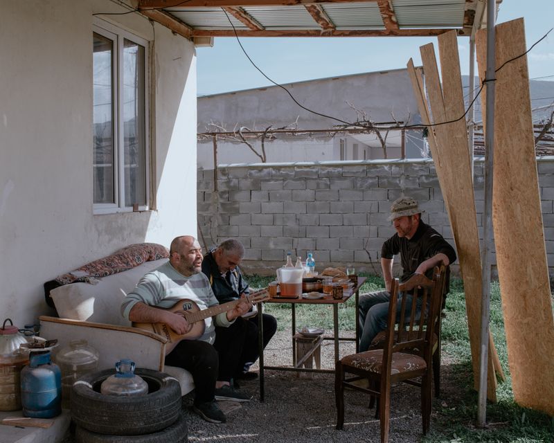 © Jana Islinger - Soso, Paata and Temo soldiers of the war 2008, Tserovani Refugee Camp, Georgia