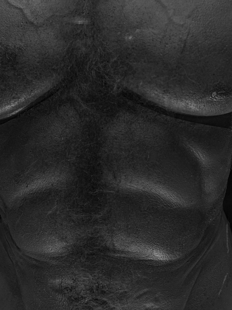 © Marta Szymanowska - The seemingly strong male figure, when we look at it, turns out to be a wax figure.