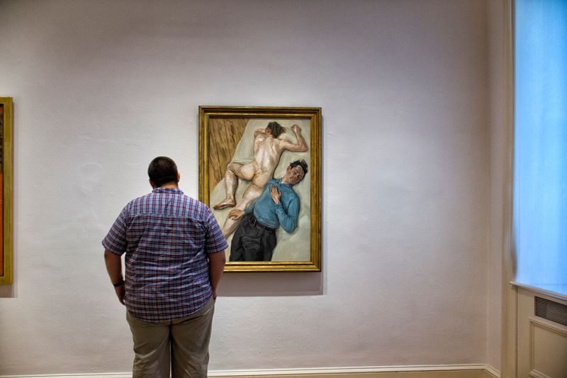© José Reis - With Lucian Freud’s “Two Men (1987)” at the Scottish National Gallery of Modern Art in Edinburgh. (2016)