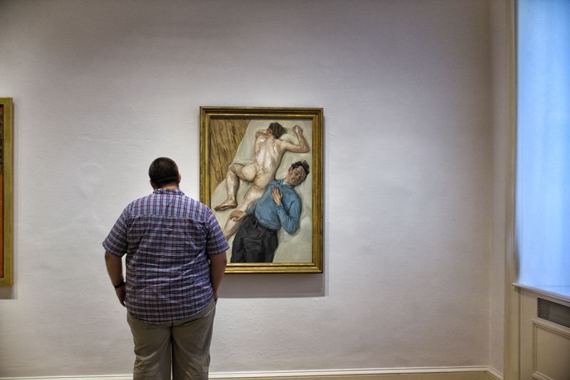 © José Reis - With Lucian Freud’s “Two Men (1987)” at the Scottish National Gallery of Modern Art in Edinburgh. (2016)