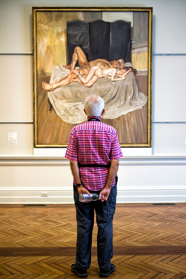© José Reis - With Lucian Freud’s “And the bridegroom” at the Art Gallery of NSW, Sydney, Australia. (2014)