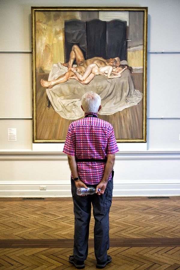 © José Reis - With Lucian Freud’s “And the bridegroom” at the Art Gallery of NSW, Sydney, Australia. (2014)