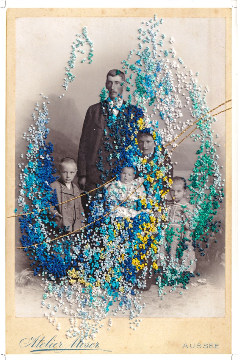 © Yukimi Akiba - "Moonlight Lullaby" from the Timeless Knot Series, 2023, embroidered photograph Hahnemuehle Photo Rag Baryta, 31 x 21 x 3 cm