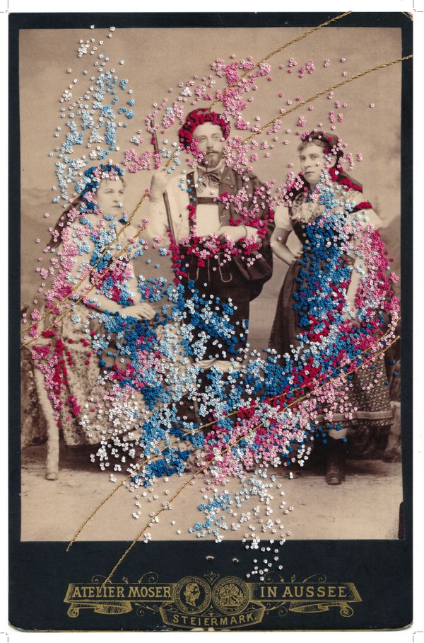 © Yukimi Akiba - "Romantic Poetry" from the Timeless Knot Series, 2023, embroidered photograph Hahnemuehle Photo Rag Baryta, 31 × 21 x 3 cm