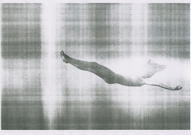 Ryan McGinley, Falling (Light Leak), 2013/2025. Photocopy by Aaron Stern © Ryan McGinley Studio