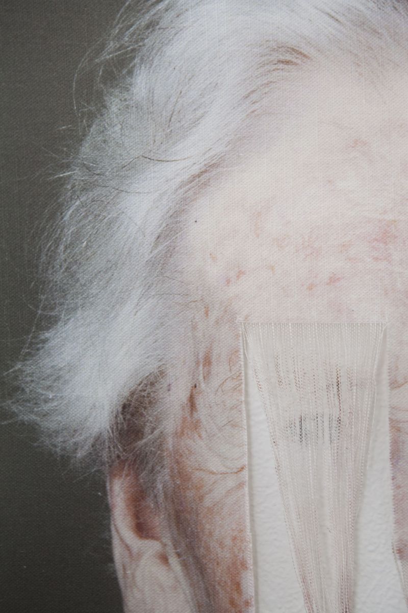 © Constanza - "Grandmother (2)". The alzheimer and the fragility of memory. Textile photograph. Kristin Hjellegjerde Gallery, London