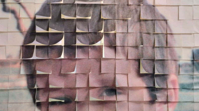 © Constanza - "Siblings". 4,8 x 2,7 mts. Detail. Experimental Photo Festival, Barcelona.