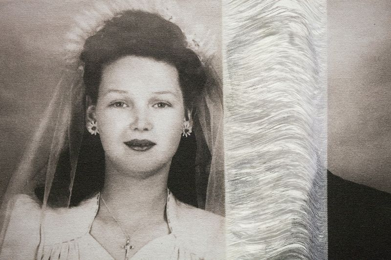 © Constanza - "Oblivion and Memory.” Intervened textile photograph. Detail. Fotografisk Center, Copenhague.
