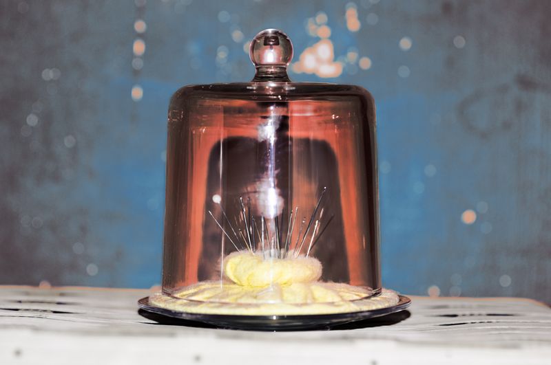 © Yulia Kozynka - "Pincushion" | Potentially harmful objects resting on their place