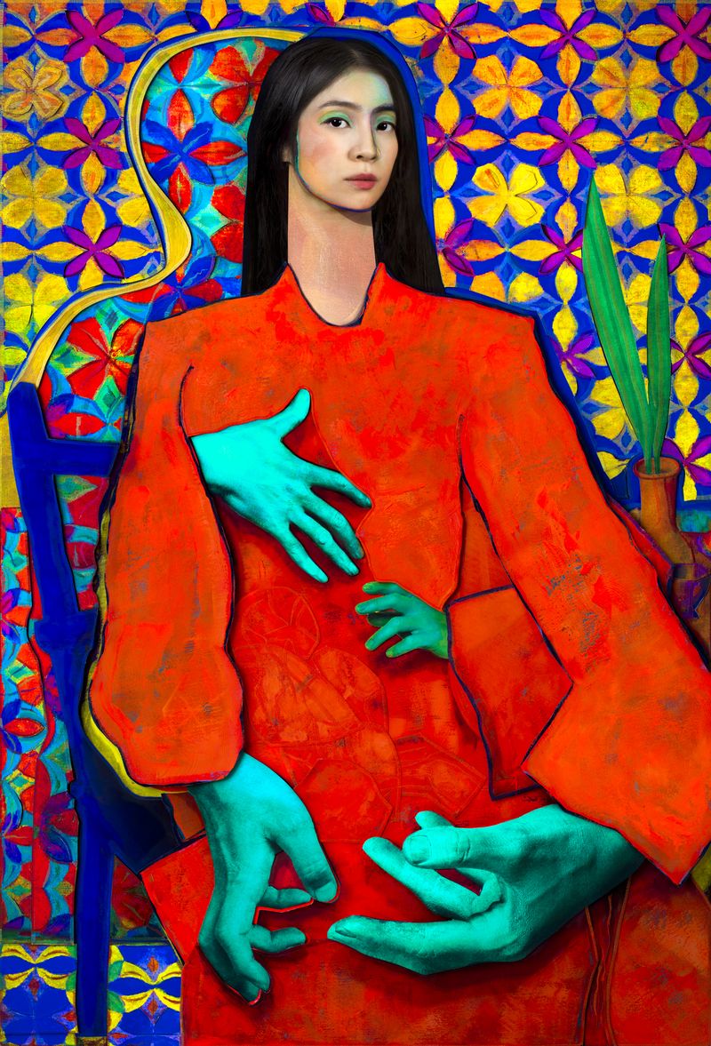 © Cooper & Gorfer - The Orange Embrace, 2023mixed media collage / photographic work