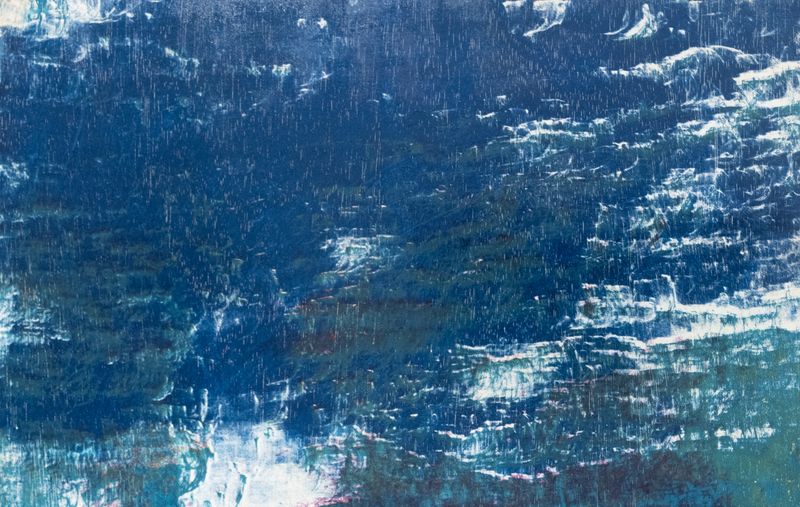 © Alexa Mendizabal - Alexa Mendizabal, 2024, "Marina", Serigraph on paper, wood, 36" x 23"